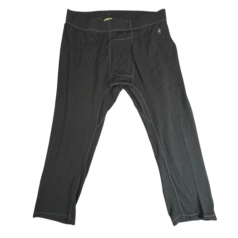 Smartwool Baselayer Pants Mens XL Black Merino Wool Thermal Leggings SW0NP660